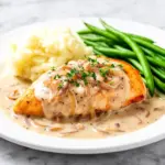 smothered chicken with creamy onion gravy - featured image