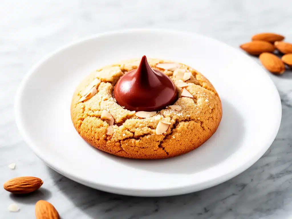 soft almond butter blossom cookies - featured image