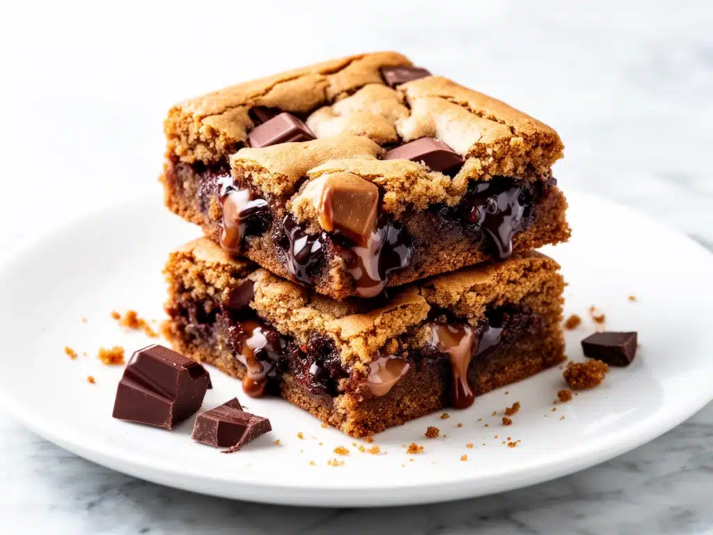 soft brown butter blondies - featured image