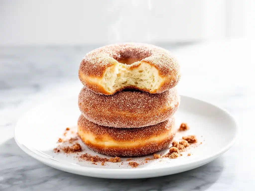 soft cinnamon sugar baked donuts - featured image
