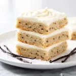 soft vanilla bean sugar cookie bars - featured image