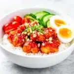 Spicy Korean Gochujang Chicken Bowls - featured image