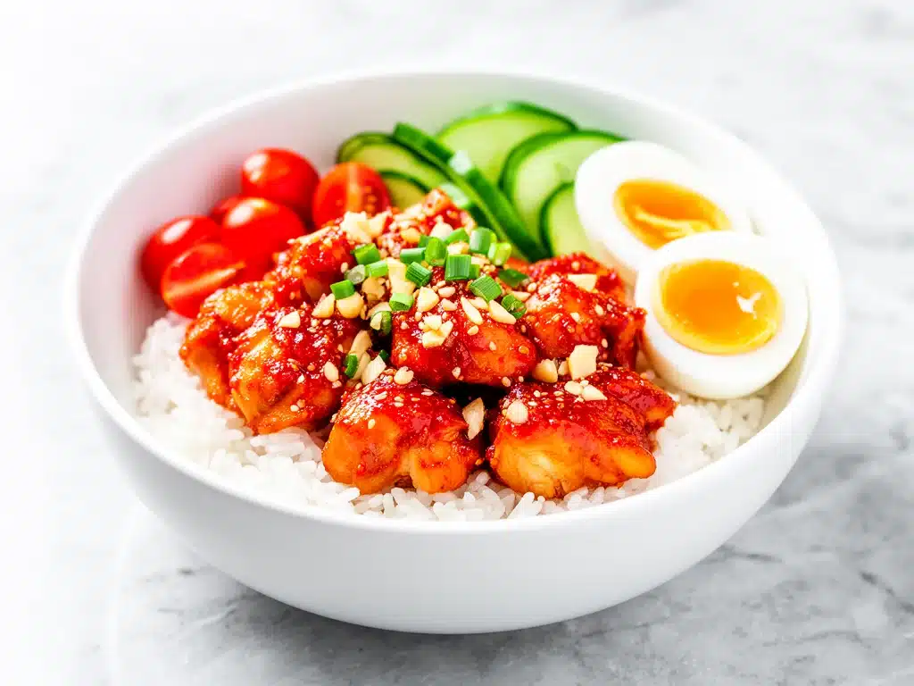 Spicy Korean Gochujang Chicken Bowls - featured image