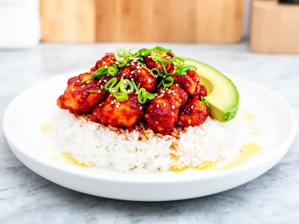 Spicy Korean Gochujang Chicken Bowls - featured image
