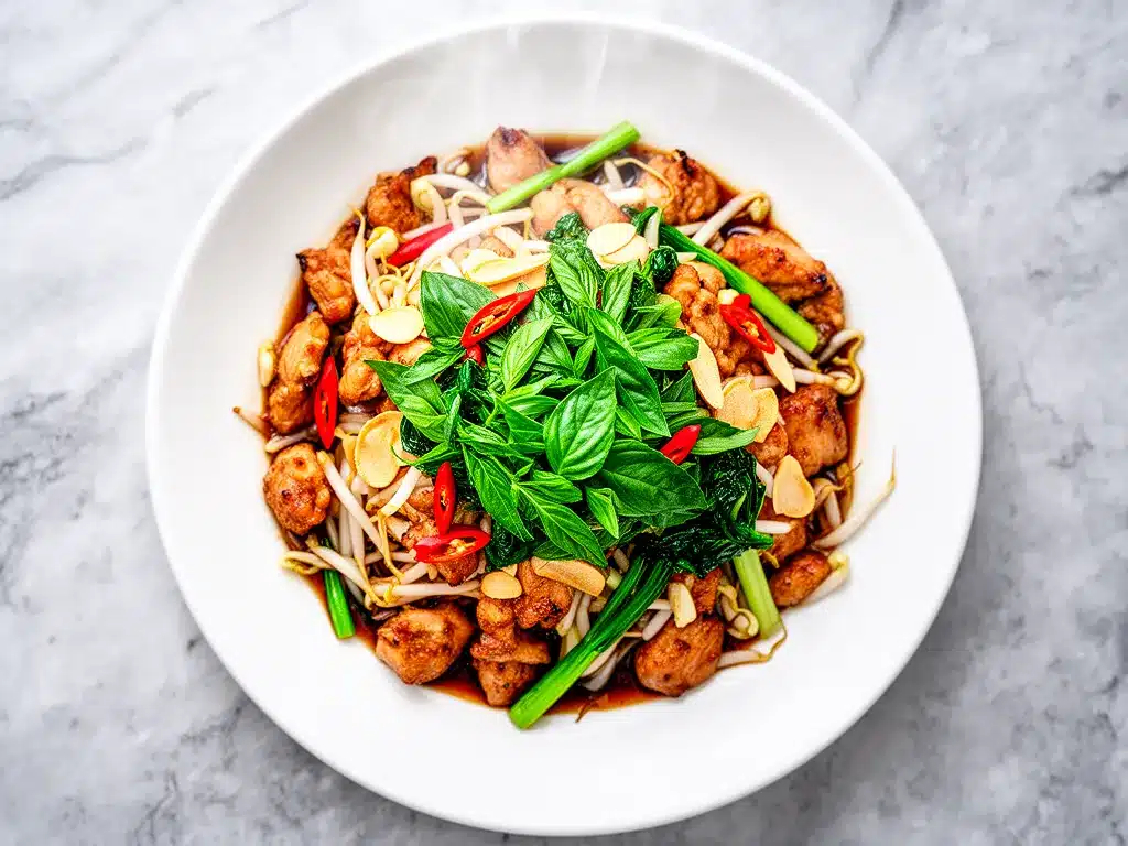 Spicy Thai Basil Chicken: 5-Ingredient Easy Dinner 4 spicy Thai basil chicken preparation steps