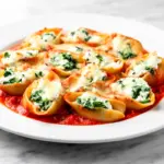 spinach and ricotta stuffed shells - featured image