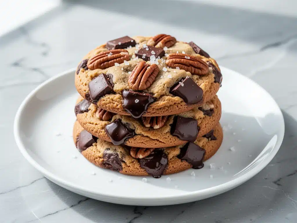 bakery-style chocolate chunk pecan cookies - featured image