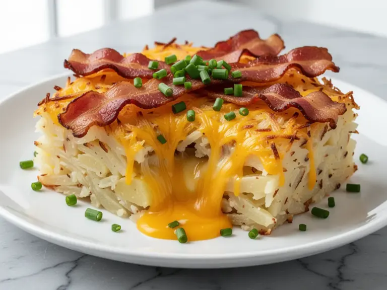 Home 2 cheesy hash brown breakfast casserole - featured image