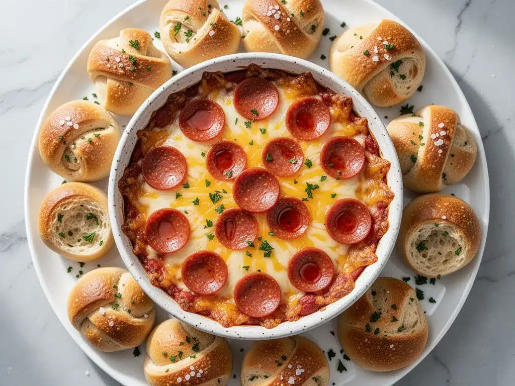 Football Game Day Cheesy Pepperoni Pizza Dip: Easy Party Dip 4 cheesy pepperoni pizza dip preparation steps