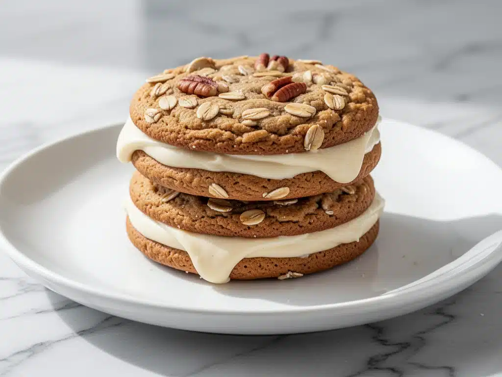 Chewy Fall Maple Oatmeal Cream Sandwich Cookies - featured image