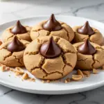 chewy peanut butter blossom cookies - featured image