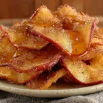 cinnamon sugar baked apple chips - featured image