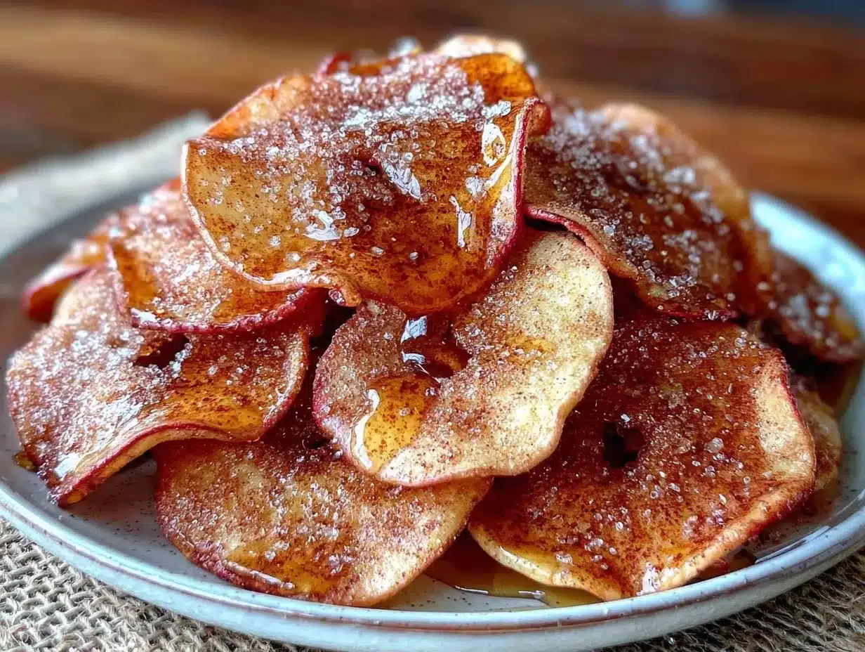 Cinnamon Sugar Baked Apple Chips with Honey Drizzle 4 cinnamon sugar baked apple chips preparation steps