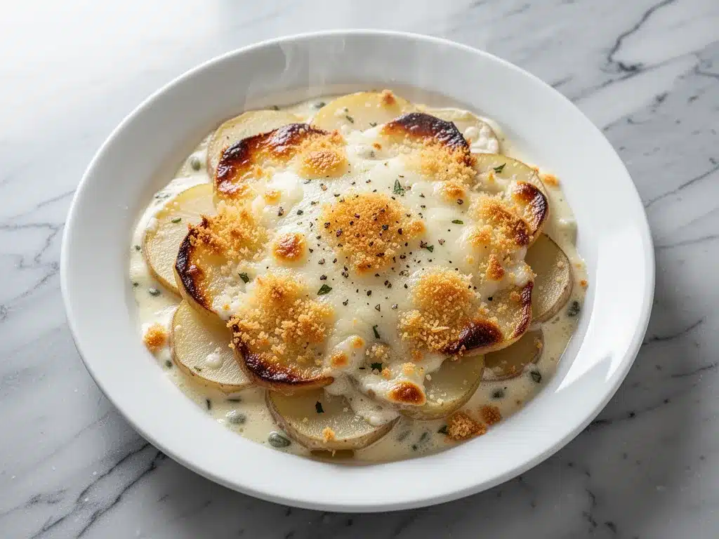 Classic Cheesy Scalloped Potatoes: Easy Holiday Side 4 classic cheesy scalloped potatoes preparation steps