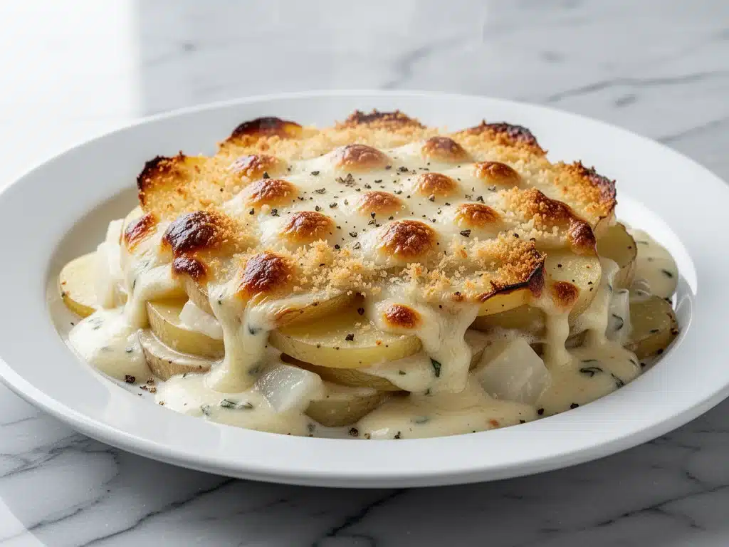 classic cheesy scalloped potatoes - featured image