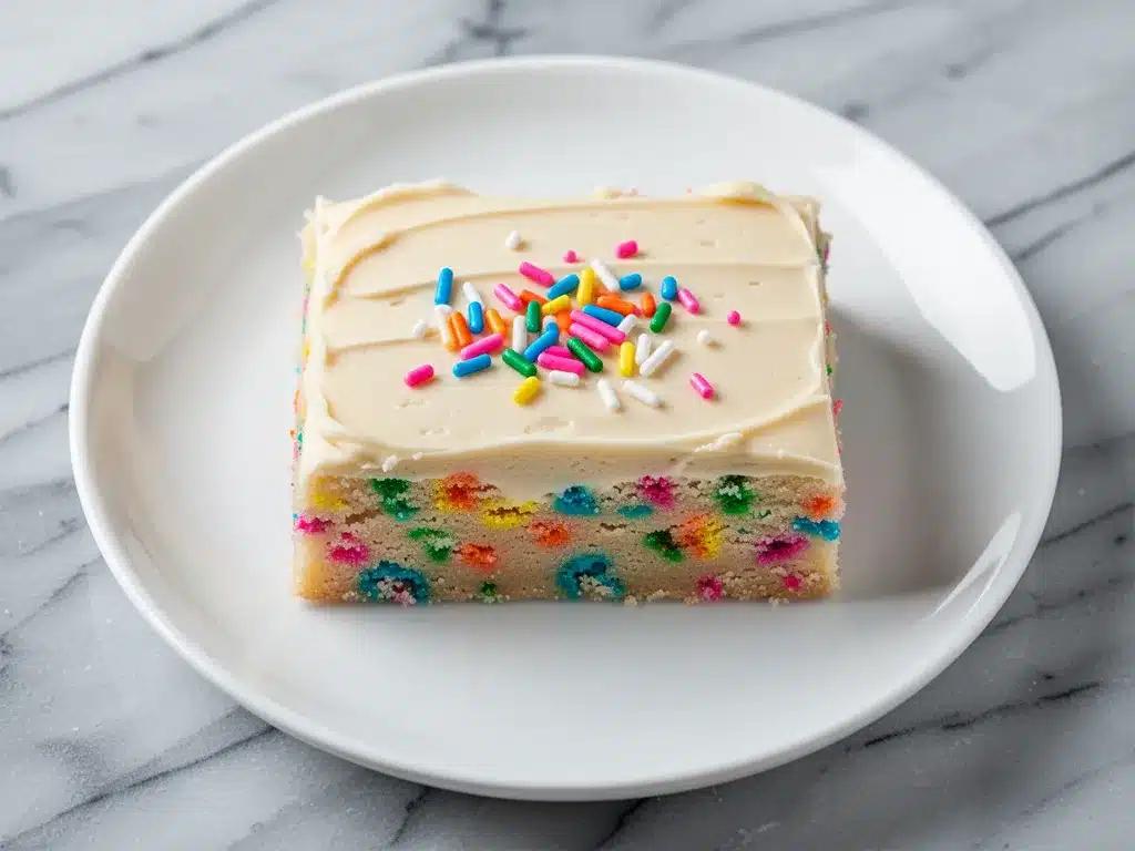 Confetti Sugar Cookie Bars: Best Easy Frosting 4 confetti sugar cookie bars preparation steps
