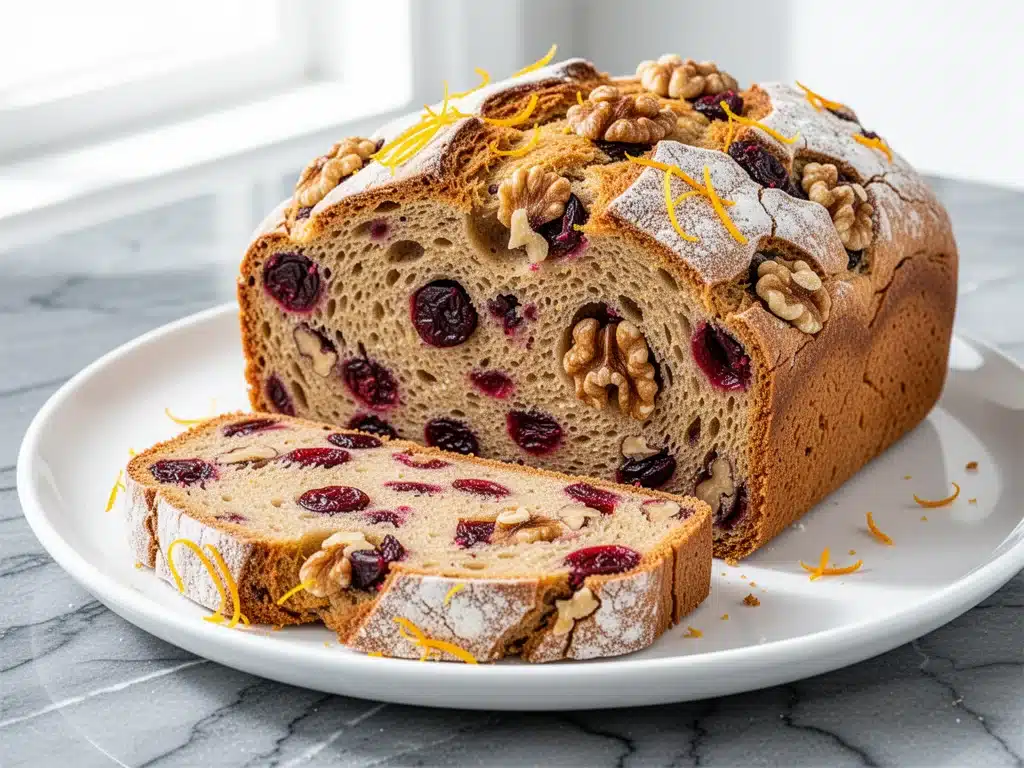 cranberry walnut bread - featured image