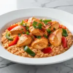 creamy cajun chicken and rice - featured image