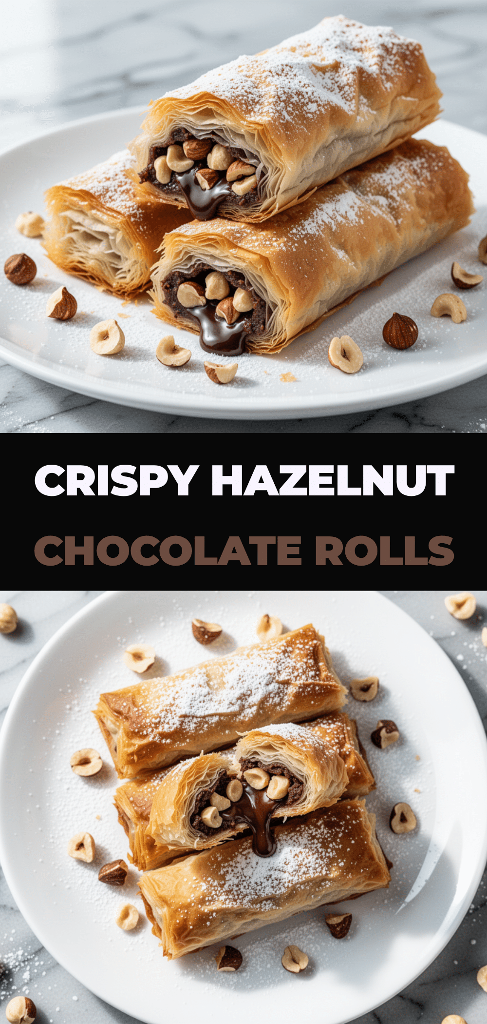 Crispy Chocolate Hazelnut Phyllo Rolls: 5 Best Party Desserts 5 Crispy Chocolate Hazelnut Phyllo Rolls recipe