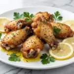 crispy lemon pepper chicken wings - featured image