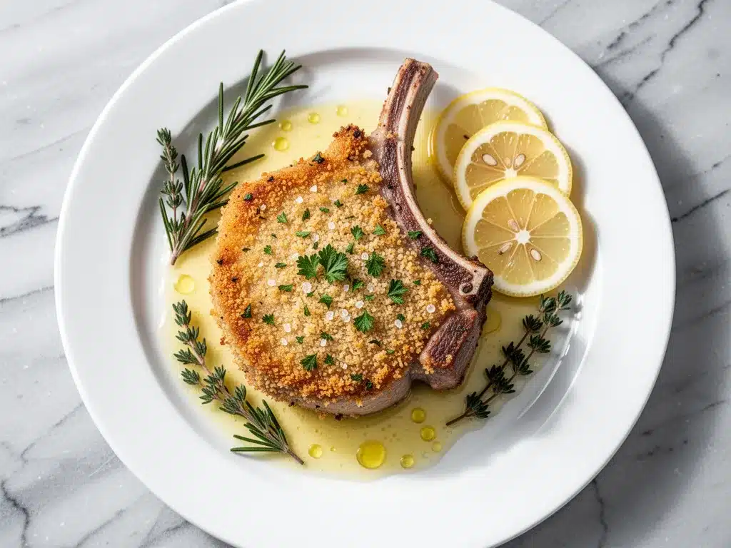 Crispy Parmesan Crusted Pork Chops with Lemon Butter 4 crispy parmesan crusted pork chops preparation steps