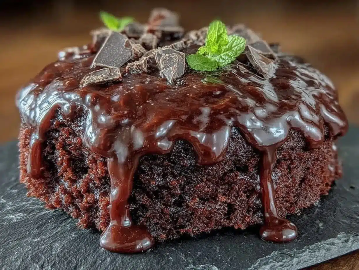 Double Chocolate Cake: 3-Ingredient Moist Cake 4 double chocolate cake preparation steps