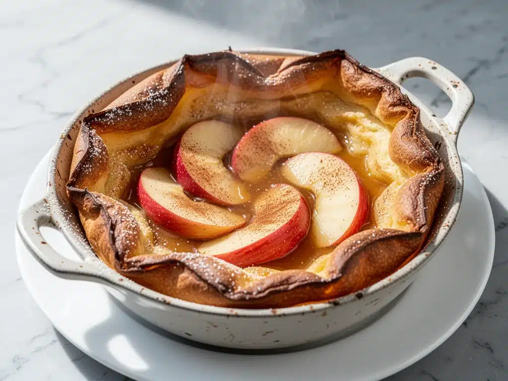 fall caramelized apple dutch baby - featured image
