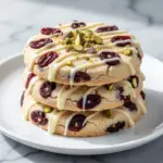 Fall Cranberry Pistachio Shortbread Cookies - featured image