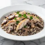 fall harvest chicken and wild rice casserole - featured image