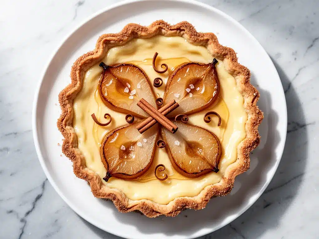 Fall Honey Roasted Pear Custard Tart: Easy Homemade Dessert 4 fall honey roasted pear custard tart preparation steps