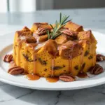 fall pumpkin bread pudding - featured image