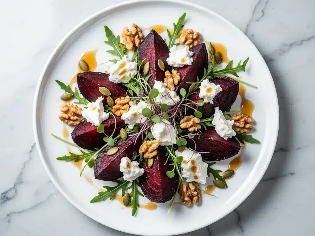 Fall Roasted Beet and Goat Cheese Salad: 5-Step Recipe 4 fall roasted beet and goat cheese salad preparation steps