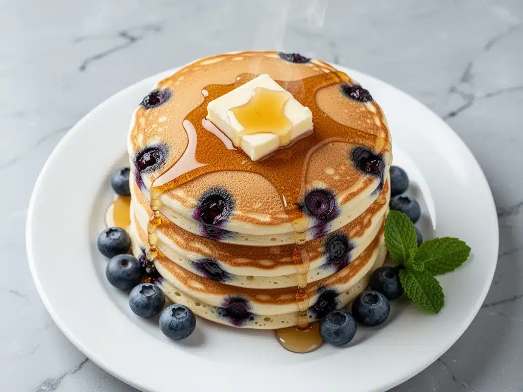 Fluffy Blueberry Buttermilk Pancakes: Easy 15-Minute Weeknight Dinner 4 Fluffy Blueberry Buttermilk Pancakes preparation steps