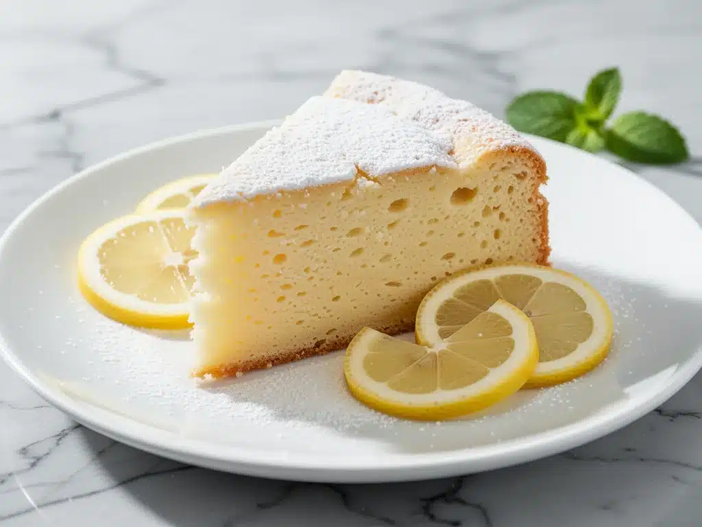 fluffy lemon ricotta cake - featured image
