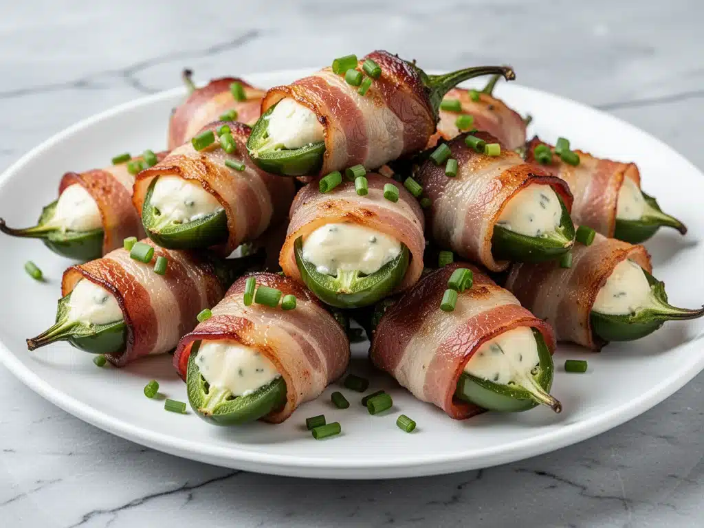 football party bacon wrapped jalapeno poppers - featured image