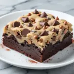 Football Sunday Chocolate Chip Cookie Dough Brownie Bars - featured image