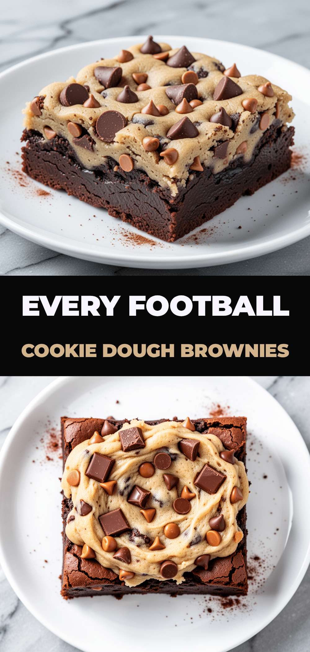 Football Sunday Chocolate Chip Cookie Dough Brownie Bars 5 Football Sunday Chocolate Chip Cookie Dough Brownie Bars recipe
