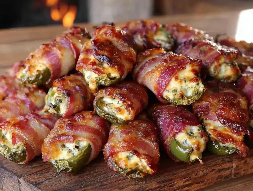 football tailgate bacon wrapped jalapeno poppers - featured image