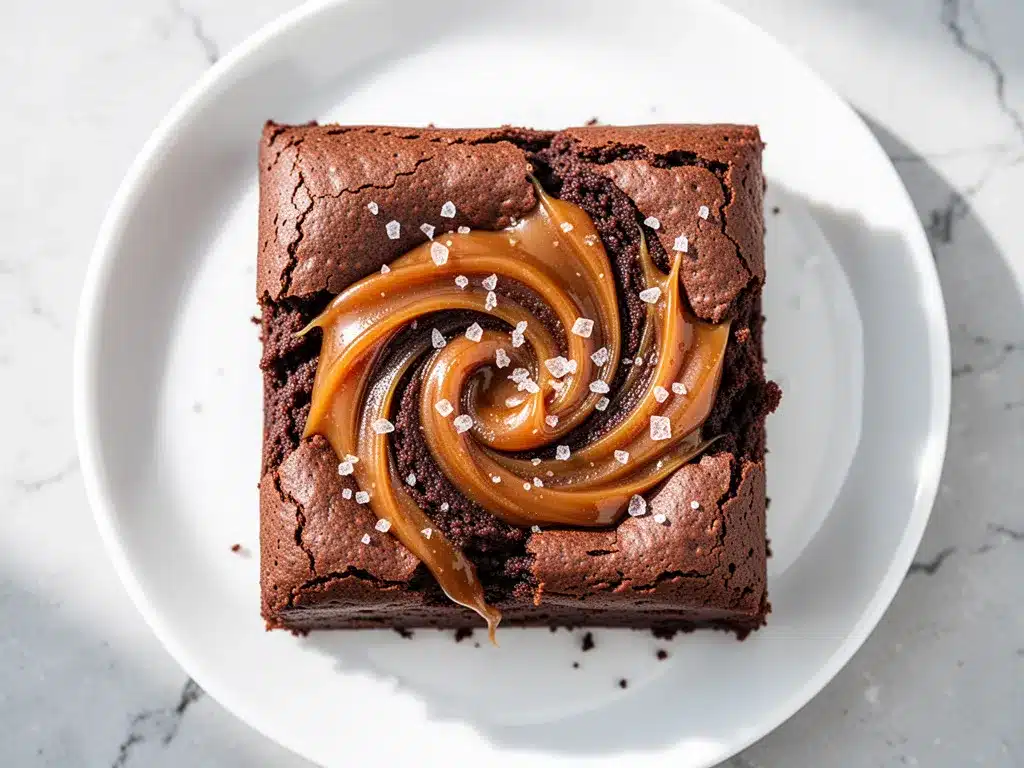 Fudgy Espresso Brownies: 5-Ingredient Salted Caramel Recipe 4 fudgy espresso brownies preparation steps