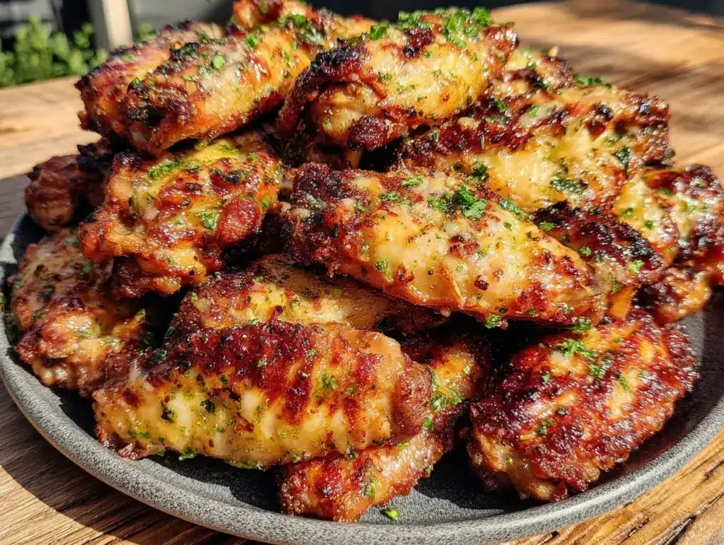 garlic parmesan chicken wings - featured image