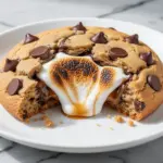 gooey smores stuffed chocolate chip cookies - featured image
