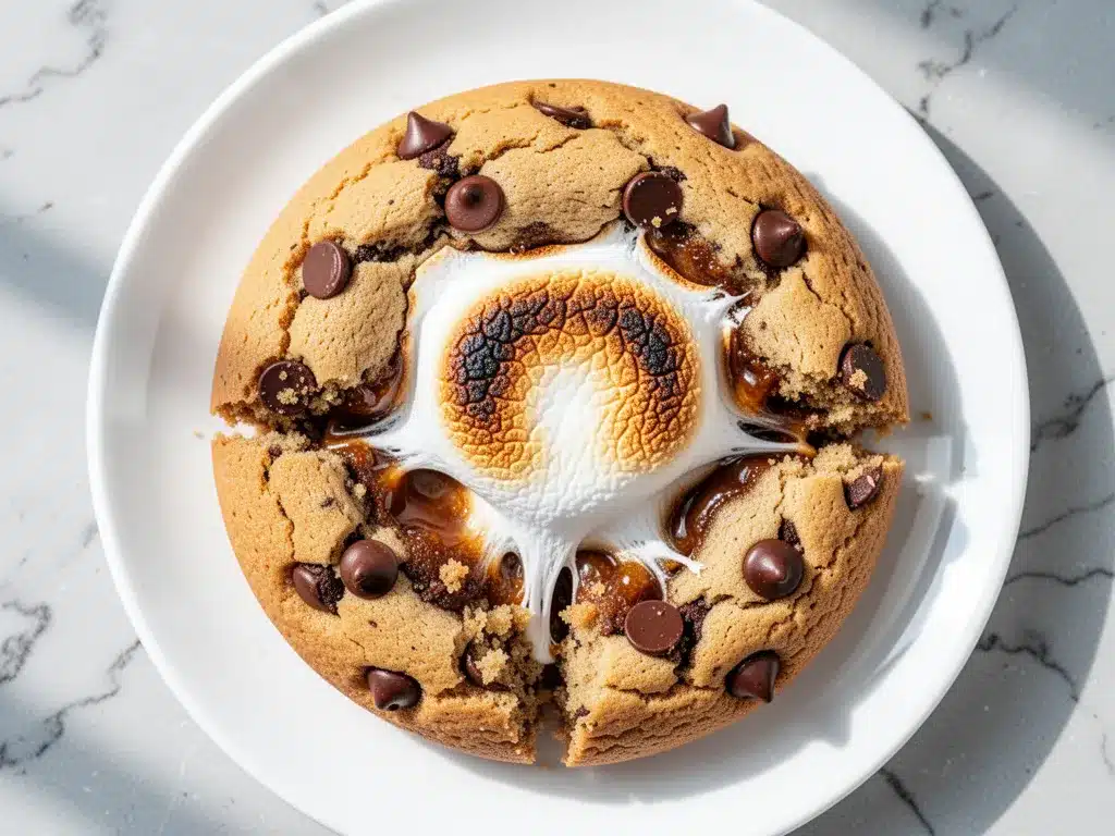 Gooey Smores Stuffed Chocolate Chip Cookies 4 gooey smores stuffed chocolate chip cookies preparation steps