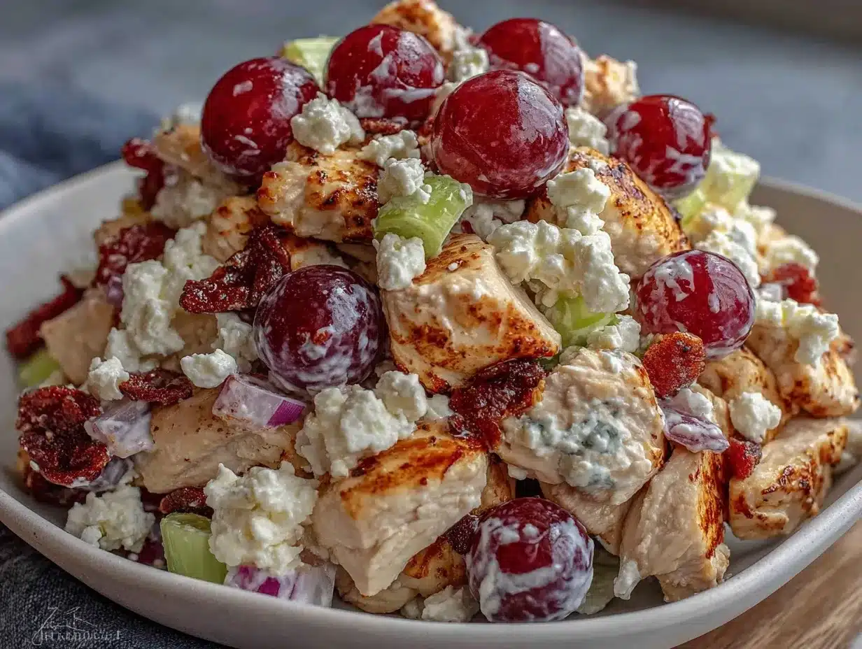 High-Protein Greek Yogurt Chicken Salad with Grapes 4 greek yogurt chicken salad with grapes preparation steps