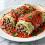 Ground Beef Stuffed Cabbage Casserole - featured image