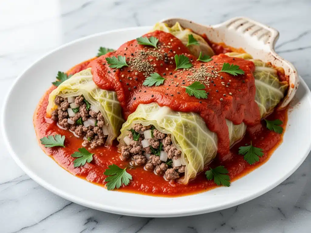 Ground Beef Stuffed Cabbage Casserole - featured image