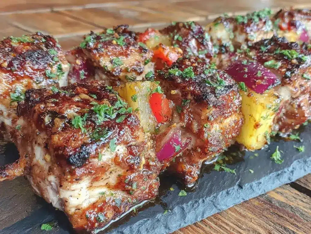 honey chipotle grilled chicken skewers - featured image