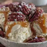 keto no churn salted caramel ice cream - featured image