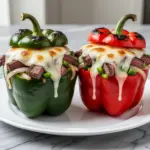Keto Philly Cheesesteak Stuffed Peppers - featured image