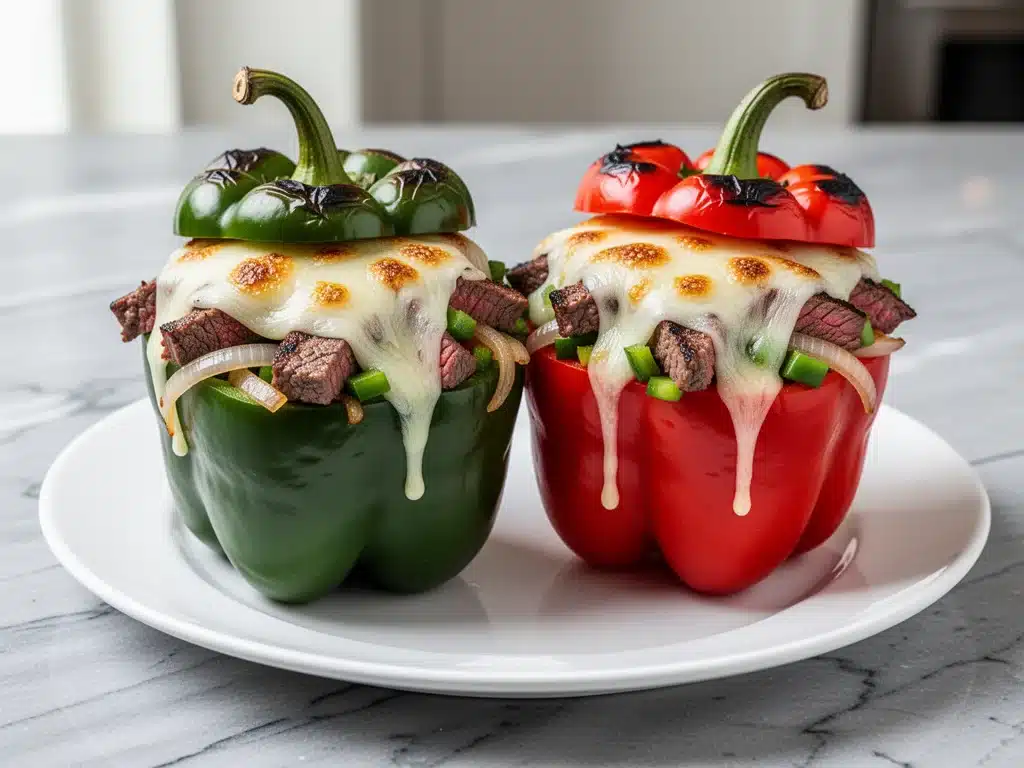 Keto Philly Cheesesteak Stuffed Peppers - featured image