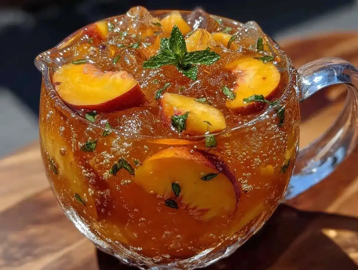 Labor Day Spiked Peach Bourbon Lemonade: 3 Ingredients 4 Labor Day Spiked Peach Bourbon Lemonade preparation steps